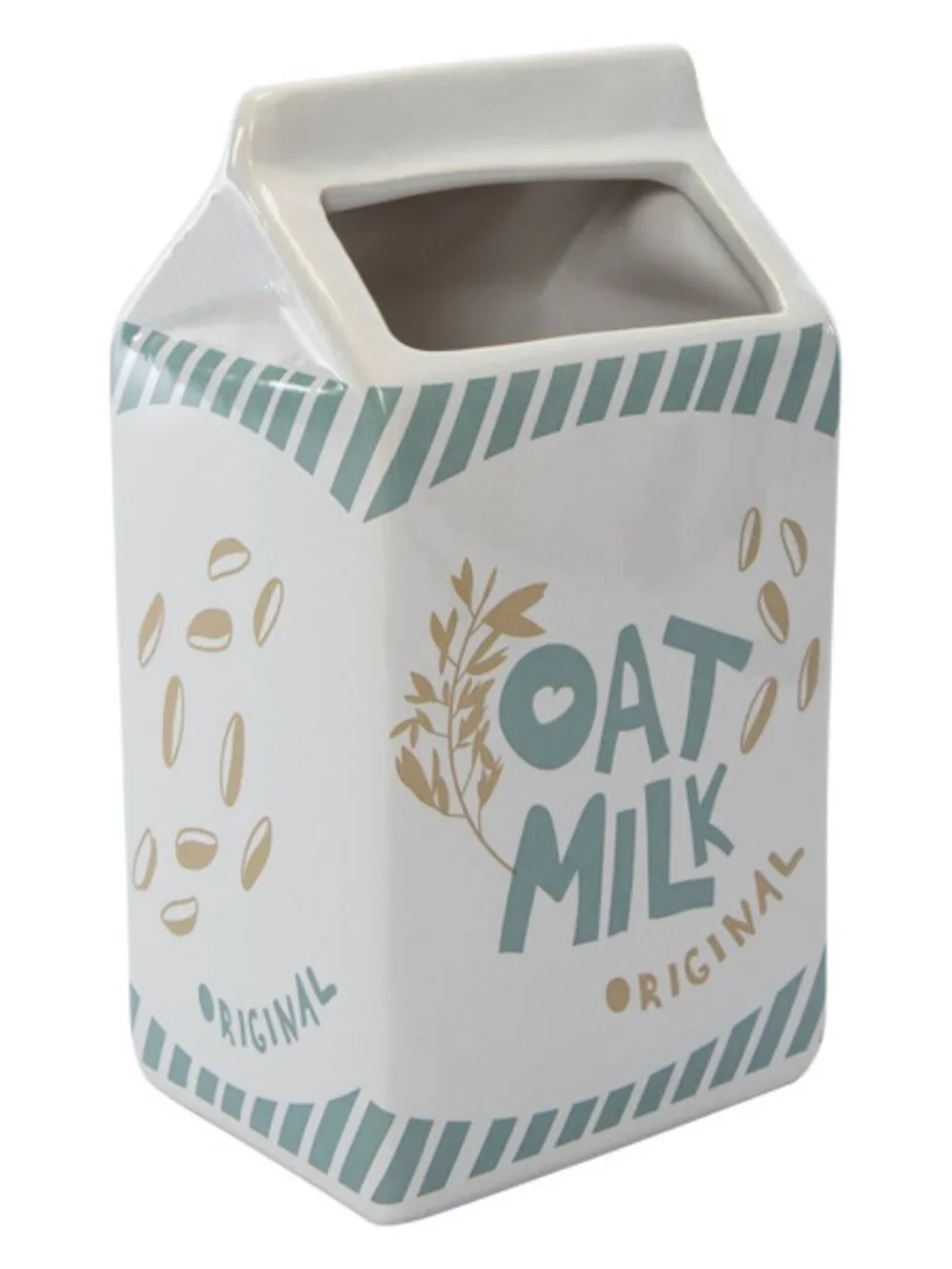 NWT Large Oat Milk Novelty Ceramic Vase Modern Home Decor